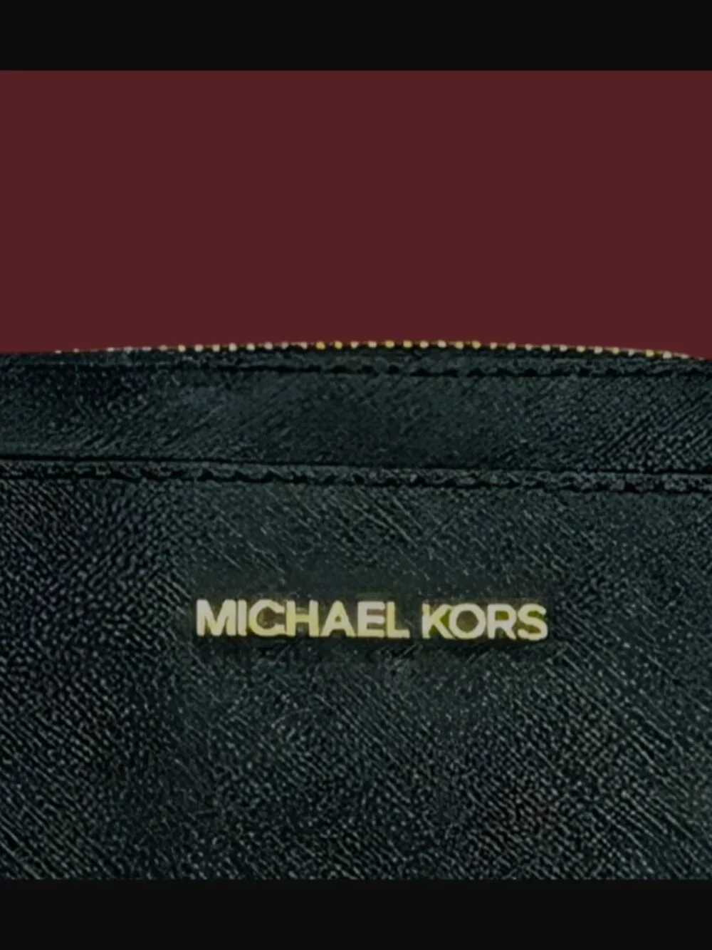 Michael Kors Black Jet Set Saffiano Leather Crossbody Purse Size 9